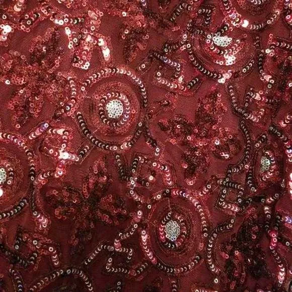 Stunning Sequin Gown Burgundy