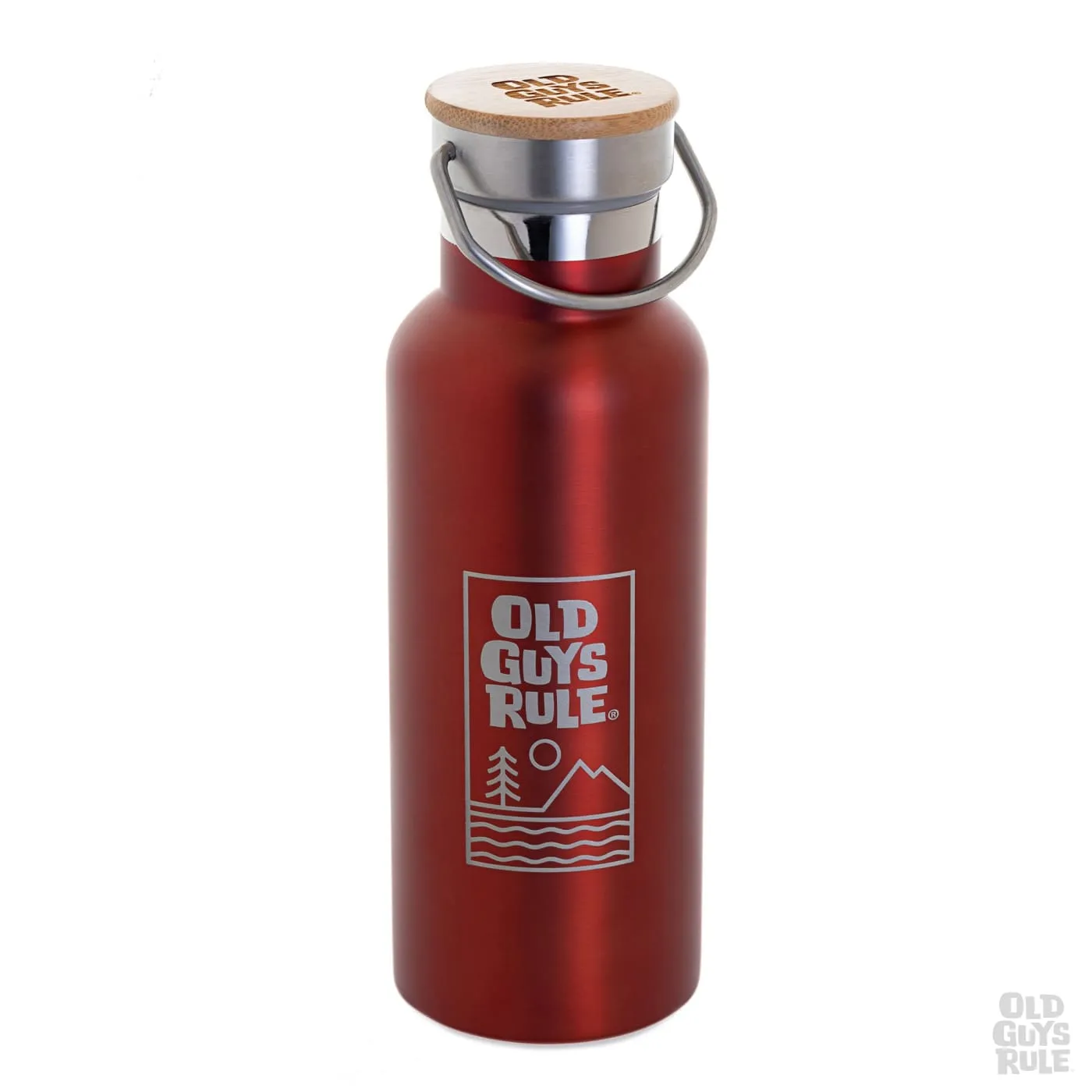 'Summit & Sea' Vacuum Flask - Indium Red