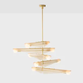 Sycamore Chandelier 5 Tiers in Dusk Pink