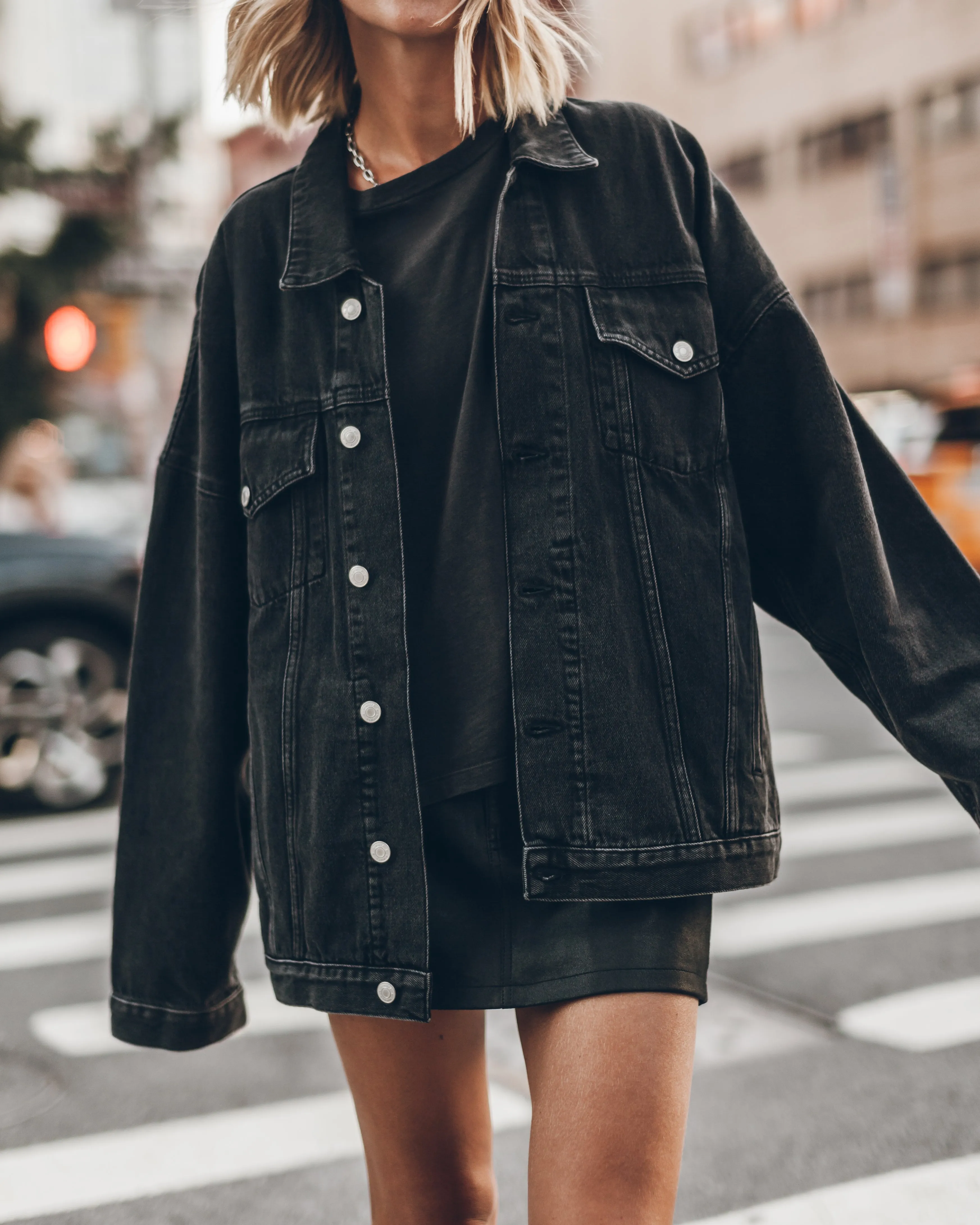 The Black Oversized Denim Jacket