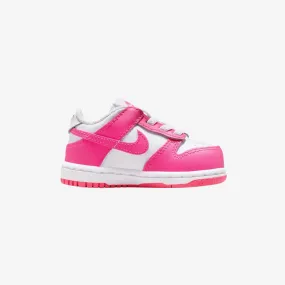 toddler nike dunk low (white/pink)