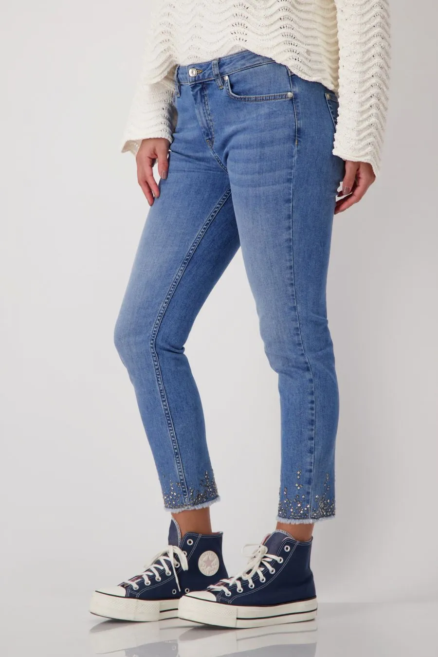 Trousers jeans with crystals