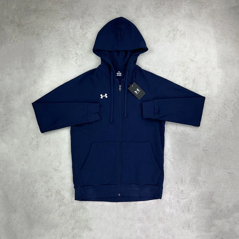 Under Armour Rival Fleece Full Zip Jacket Navy Blue