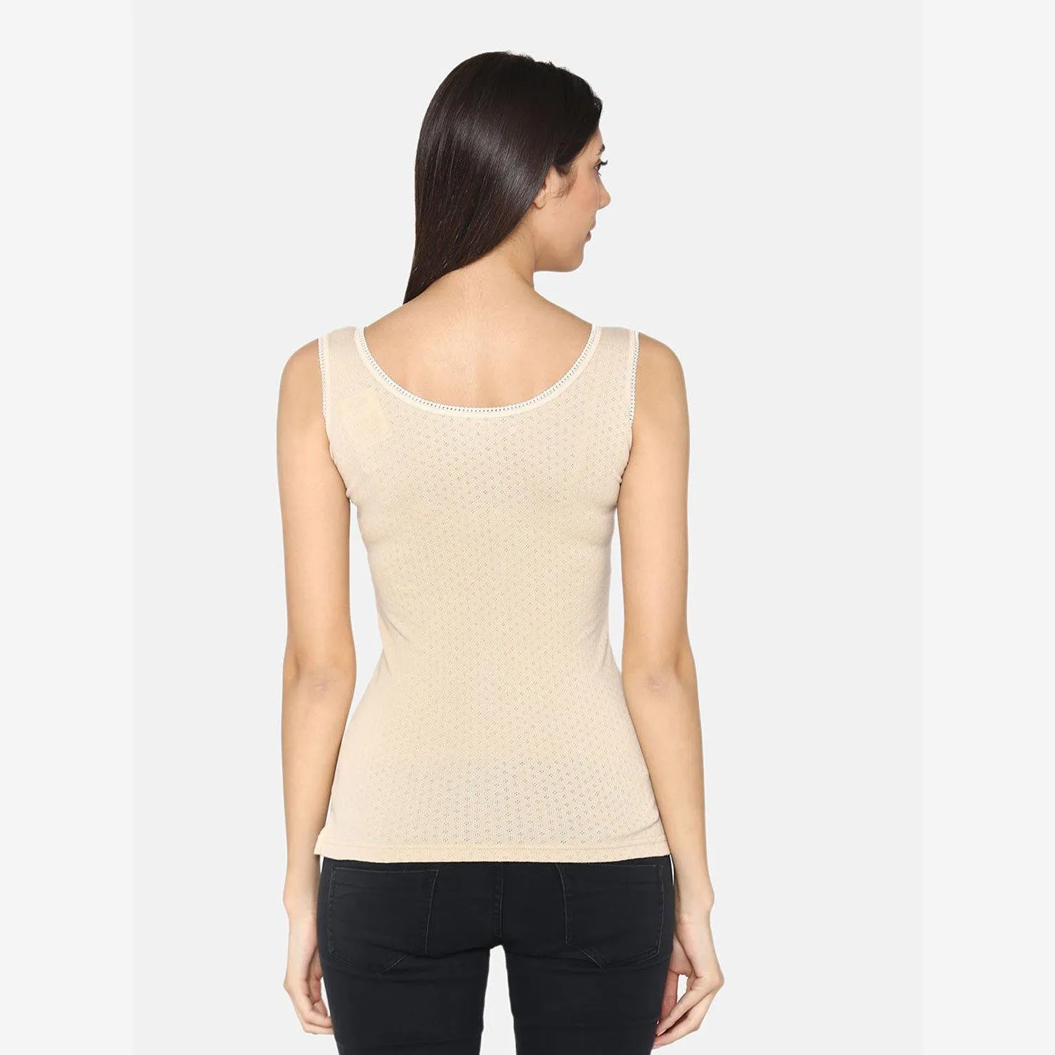 Vami Sleeve- less Thermal Top For Women in Skin Color