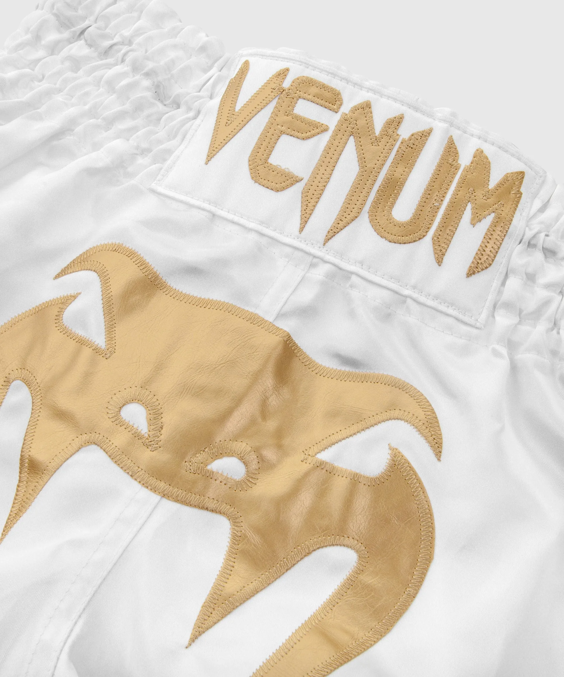 Venum Bangkok Inferno Muay Thai Shorts - White/Gold