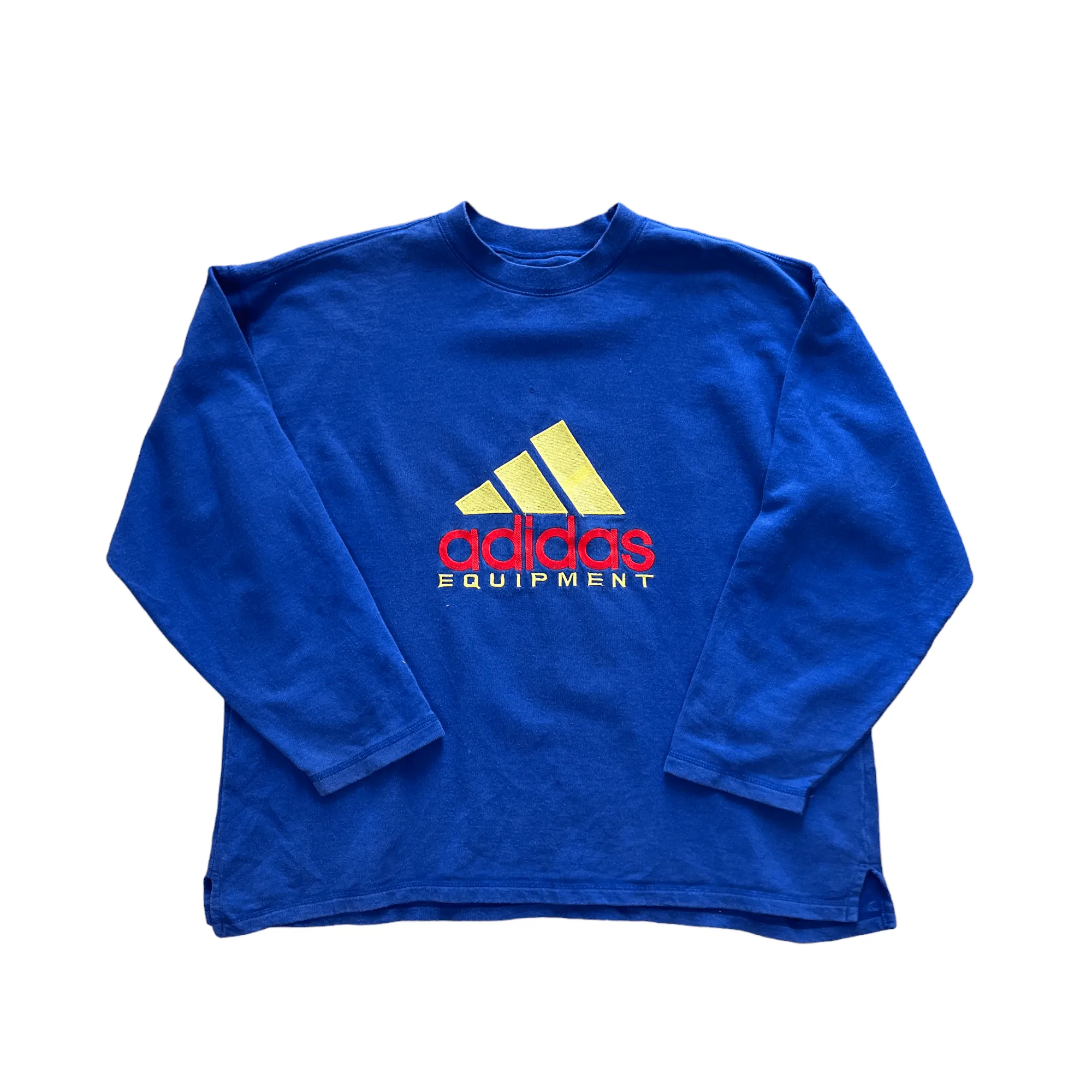 Vintage 90s Blue Adidas Equipment Sweatshirt - Extra Large