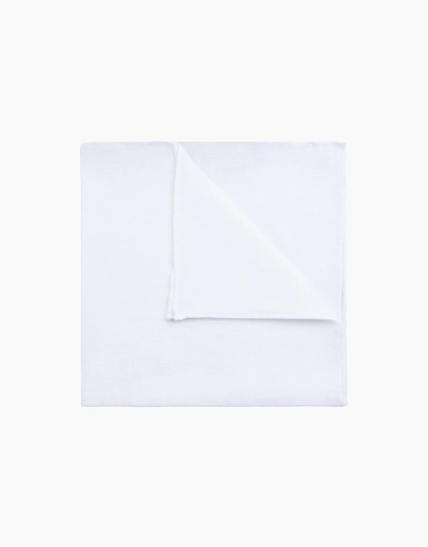 White Linen Pocket Square