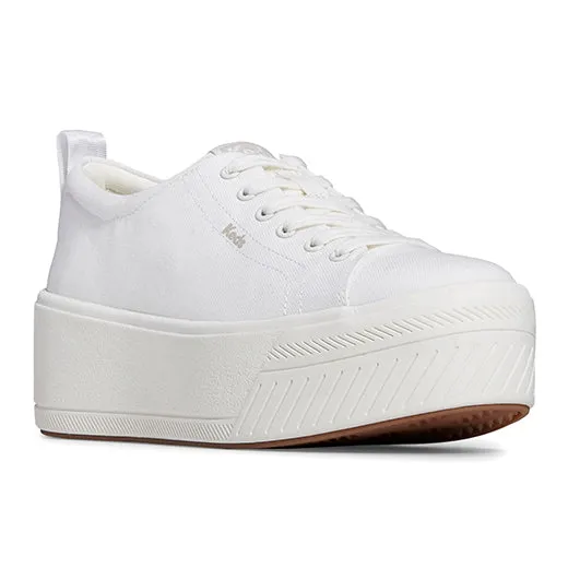 Women's Platform Skyler Canvas Sneaker White (WF67873)